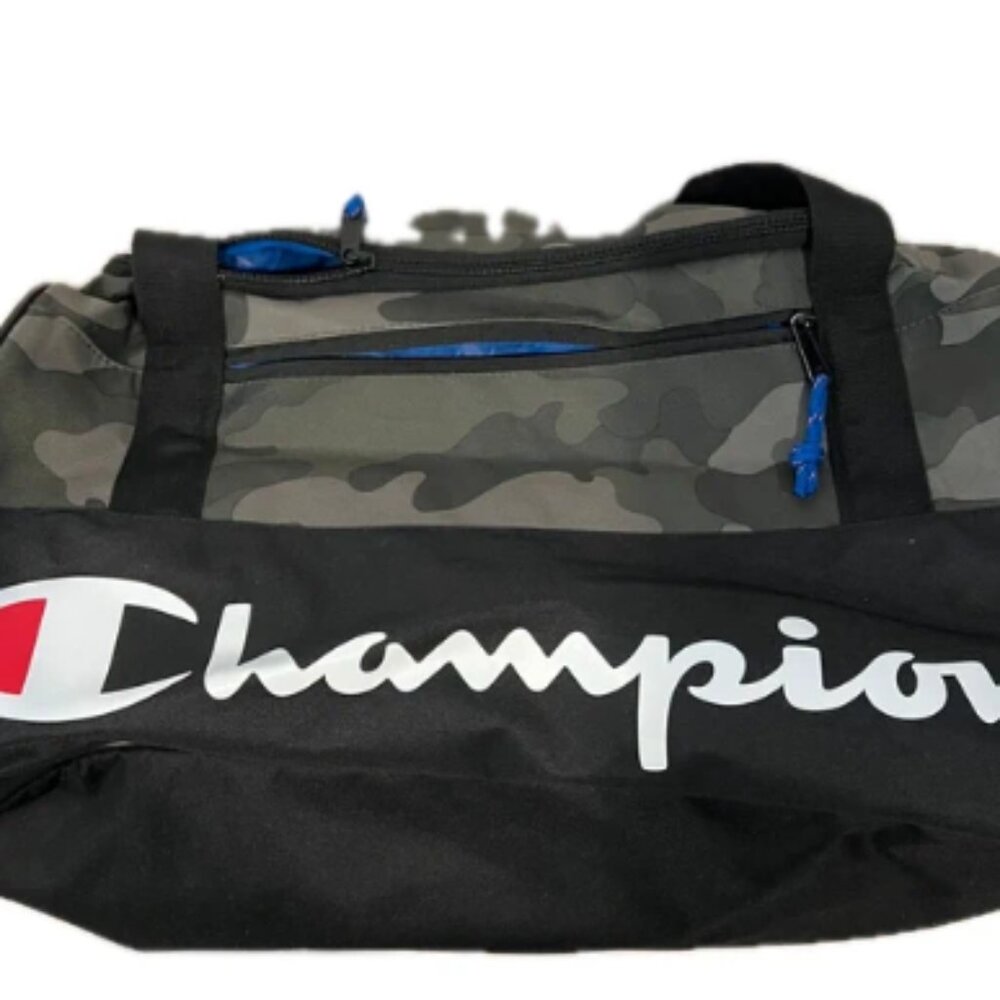 Champion 20"x12"x18" Black Green Camo Gym Bag